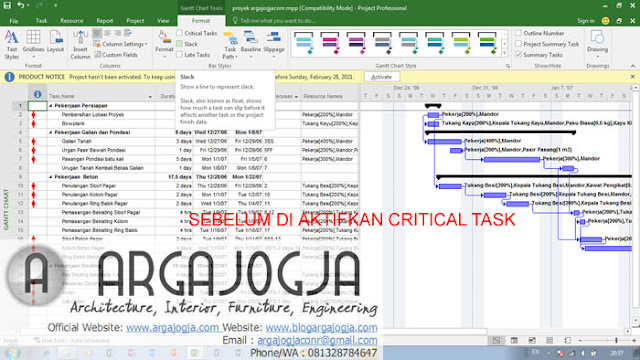 Cara Mengaktifkan Critical Task Pada Ms Project