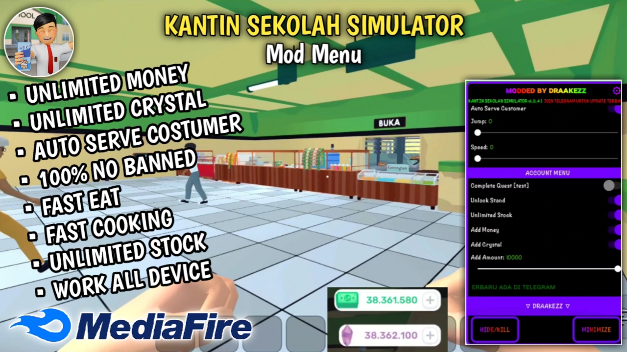 KANTIN SEKOLAH SIMULATOR MOD APK UNLIMITED MONEY UNLIMITED STOCK  RBEA