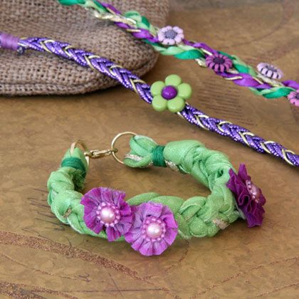 Rapunzel's Braided Ribbon Bracelets