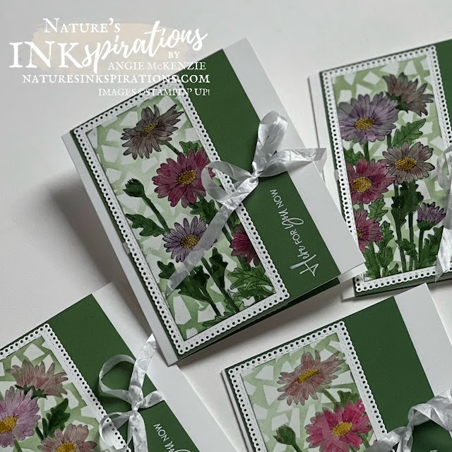 Daisy Garden Mosaic cards for a color challenge | Nature's INKspirations by Angie McKenzie