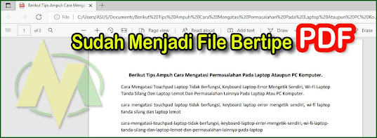 cara menyimpan file dokumen word ke pdf