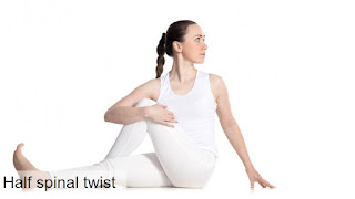 Yoga to reduce menstrual cramp | Half spinal twist