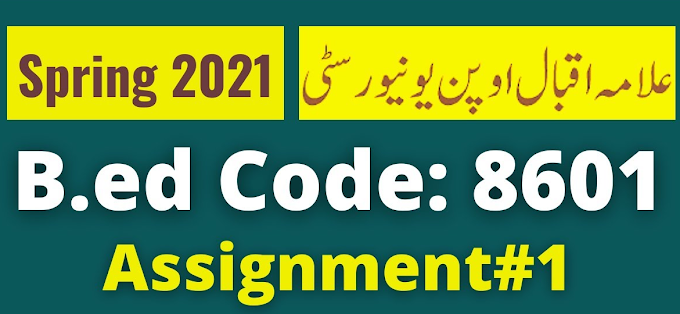 Assignment Code 8601 Aiou Question No 3