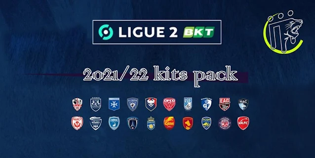 Ligue 2 BKT Kitpack Season 2021-2022 For PES 2013