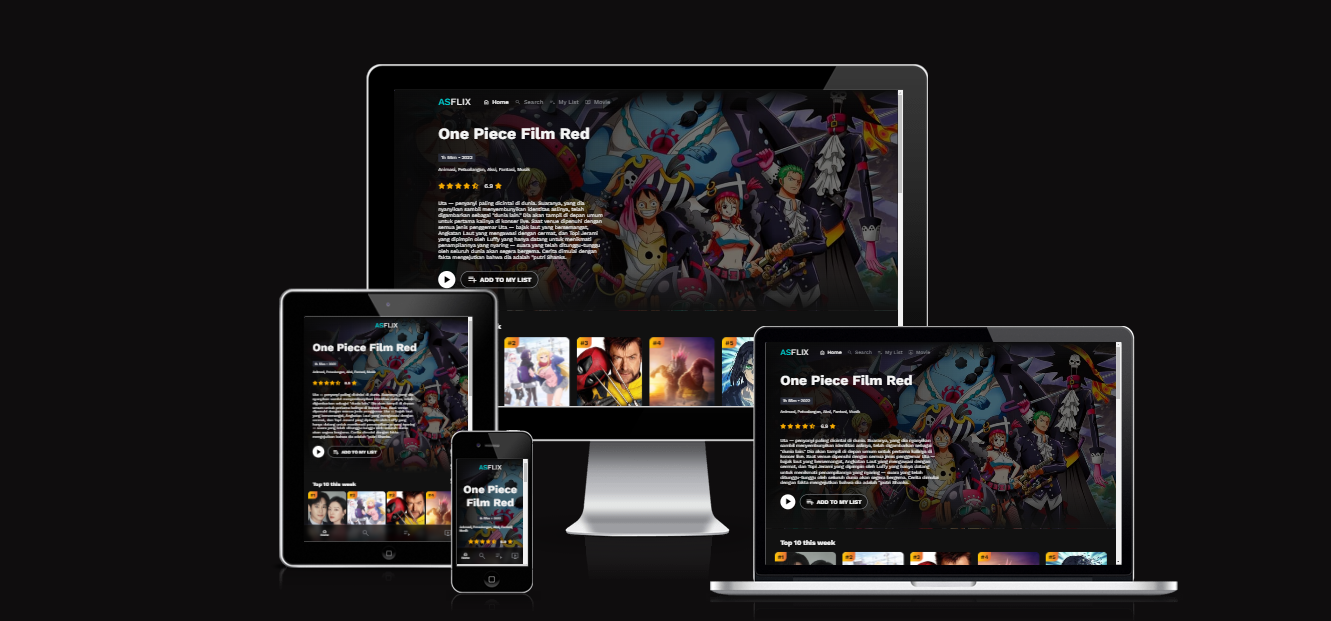 Asflix - Premium Blogger Template For Streaming + One Click For All