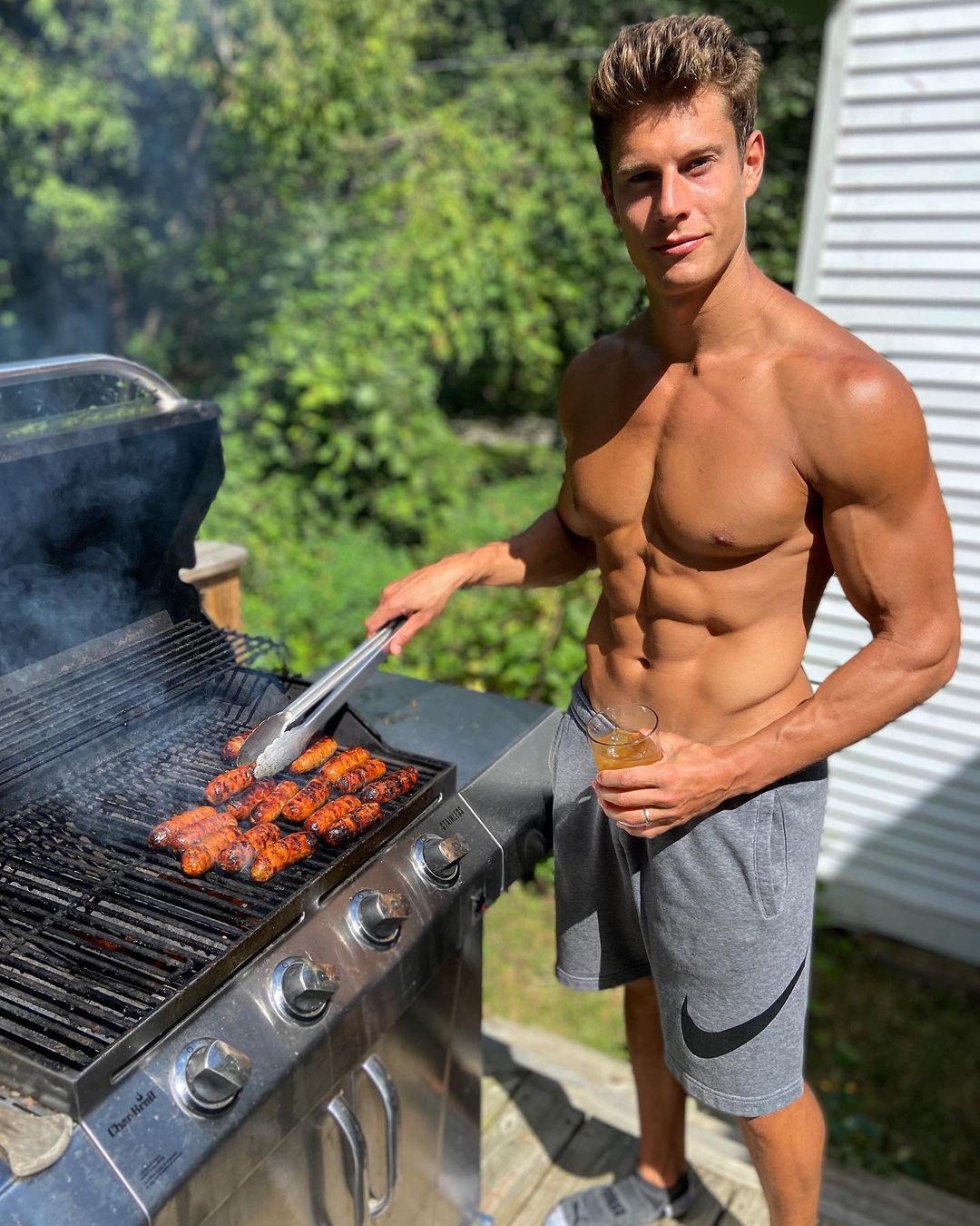 cute-shirtless-fit-guy-grilling-outdoors