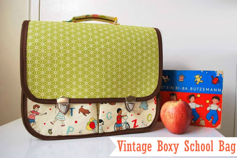 Vintage Boxy School Bag Pattern + Tutorial