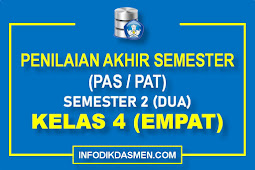 Kisi dan Soal Penilaian Akhir Semester (PAS) Kelas 4 Semester 2