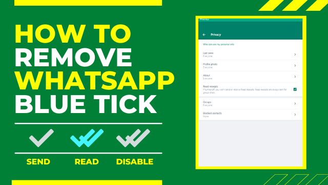 how to disable blue tick in whatsapp