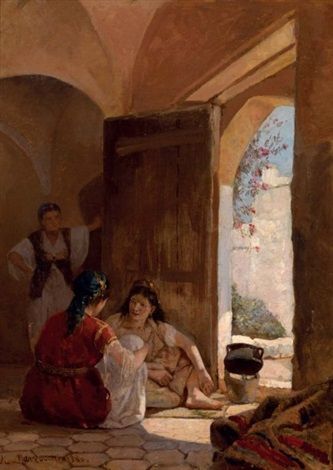 La conversation, 1880 - Numa Marzocchi de Belluci