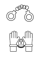 Handcuffs coloring page