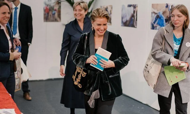 Grand Duchess Maria Teresa of Luxembourg and Princess Marie-Astrid visited the Bazar am Zelt in the Fondation Chome