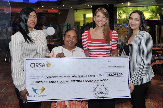 Grupo CIRSA en República Dominicana entrega donativo a favor de la Fundación Hogar del niño Castillo de Paz