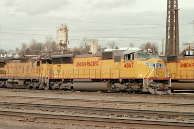 Union Pacific SD70M #4867 at Albina Yard in Portland, Oregon in March 2002