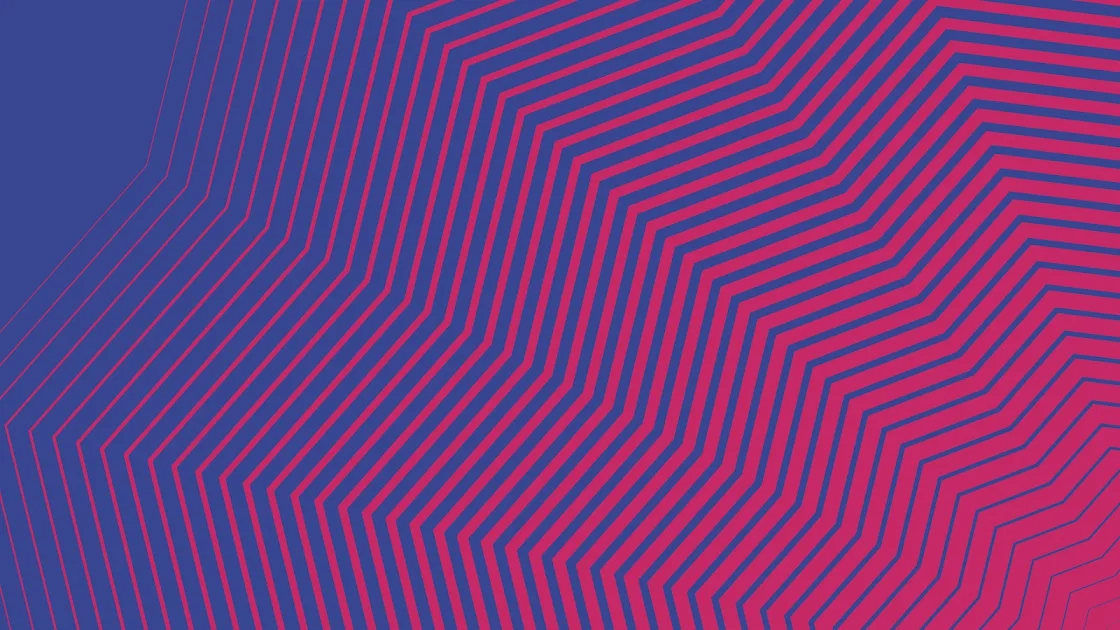 4K wallpaper featuring a mesmerizing pattern of red and blue linear waves, creating a sense of movement and depth.