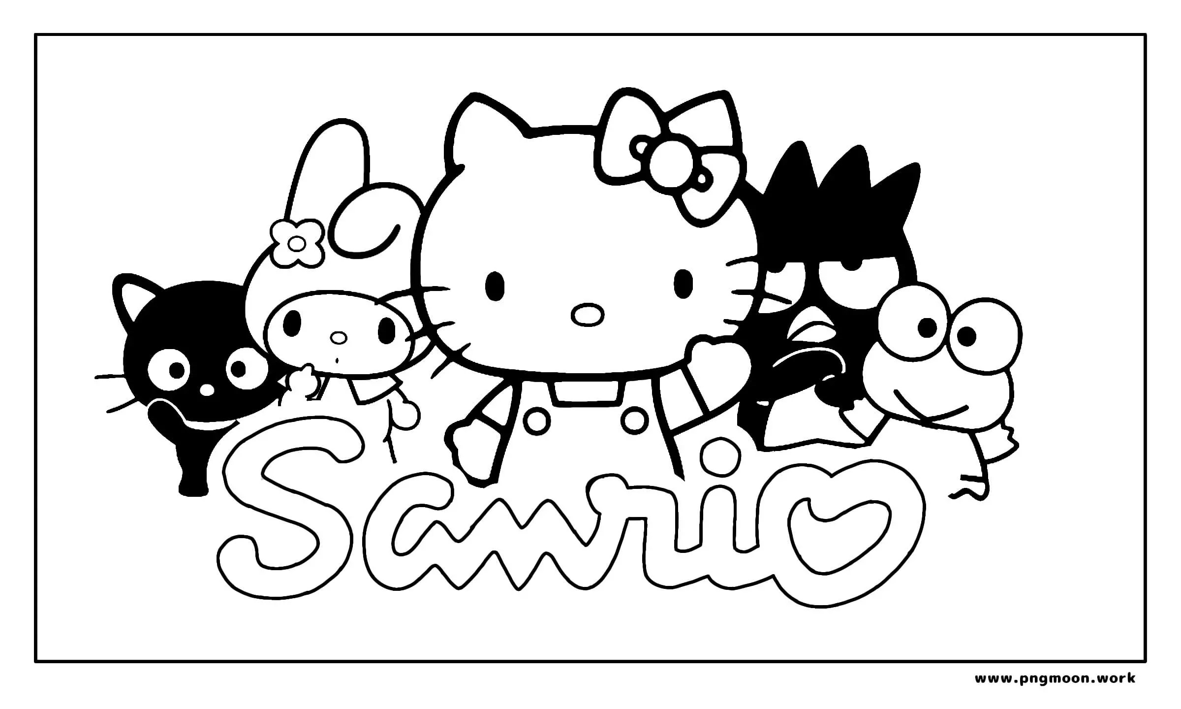 sanrio small gift big smile coloring page