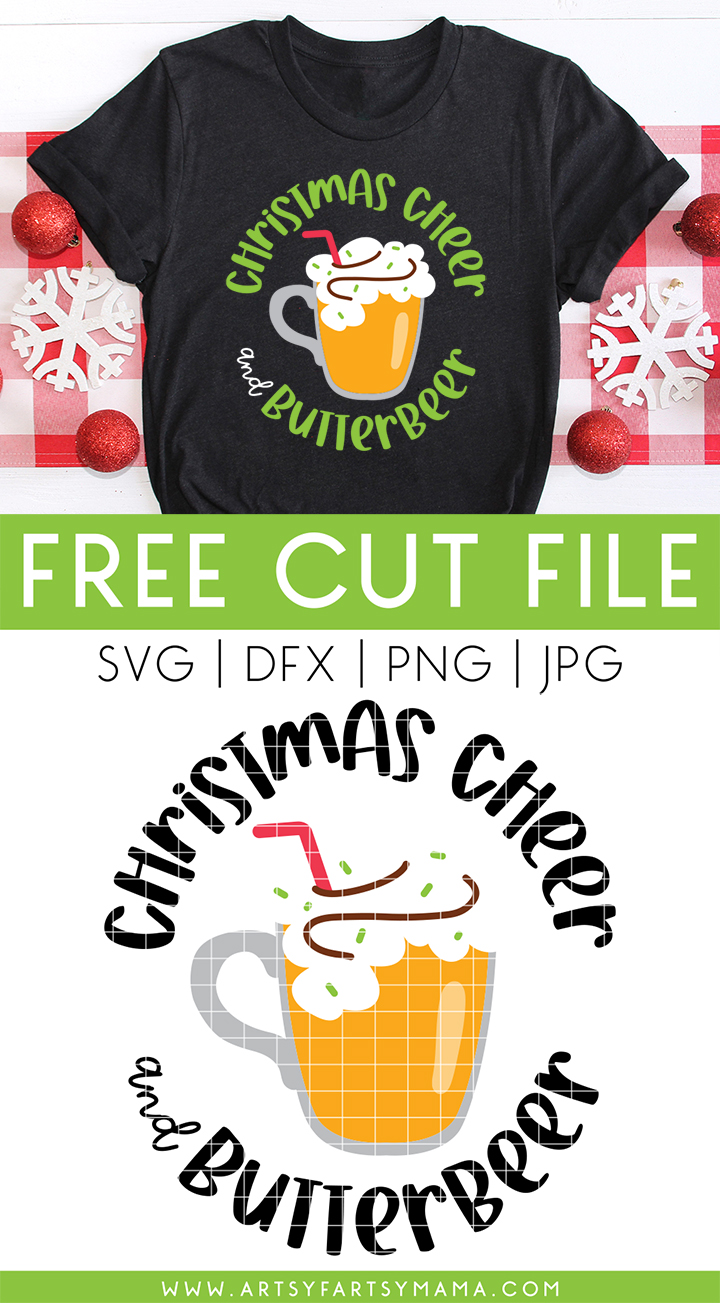 Christmas Cheer and Butterbeer Shirt with Free Cut File