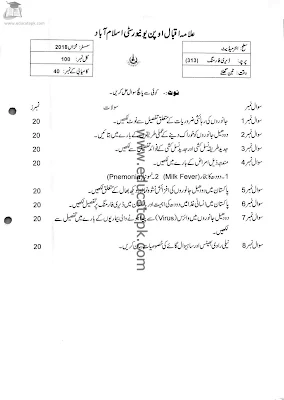 aiou-fa-past-papers-code-313