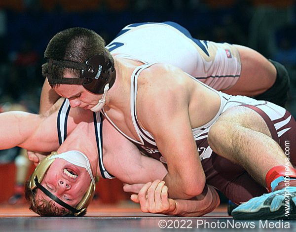 SJO wrestler Austin Upton wrestles at state