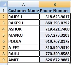 How to write Mobile Number in International Format in Excel Cells in Hindi