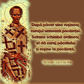 Nu te rușina de pocăință, ci de păcat! Satana schimbă ordinea: nu-l lăsa să te înșele! Pocăința vindecă, păcatul rănește Ai păcătuit? Nu fugi de Biserică, fugi la ea!