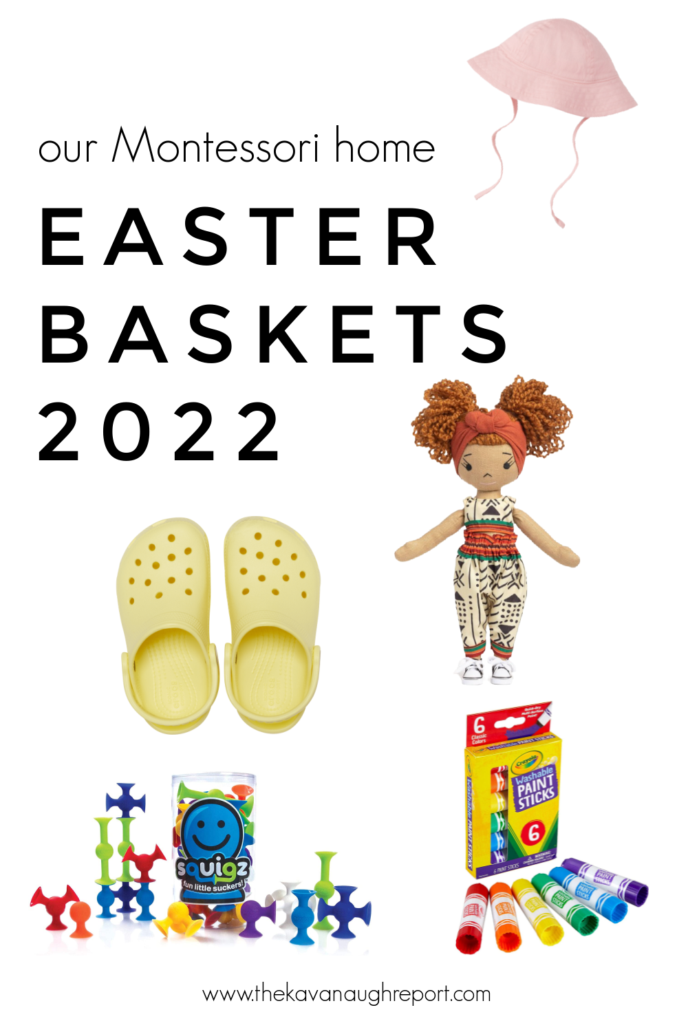 A look at our Montessori friendly Easter baskets for a babies, toddlers, preschool, and elementary.