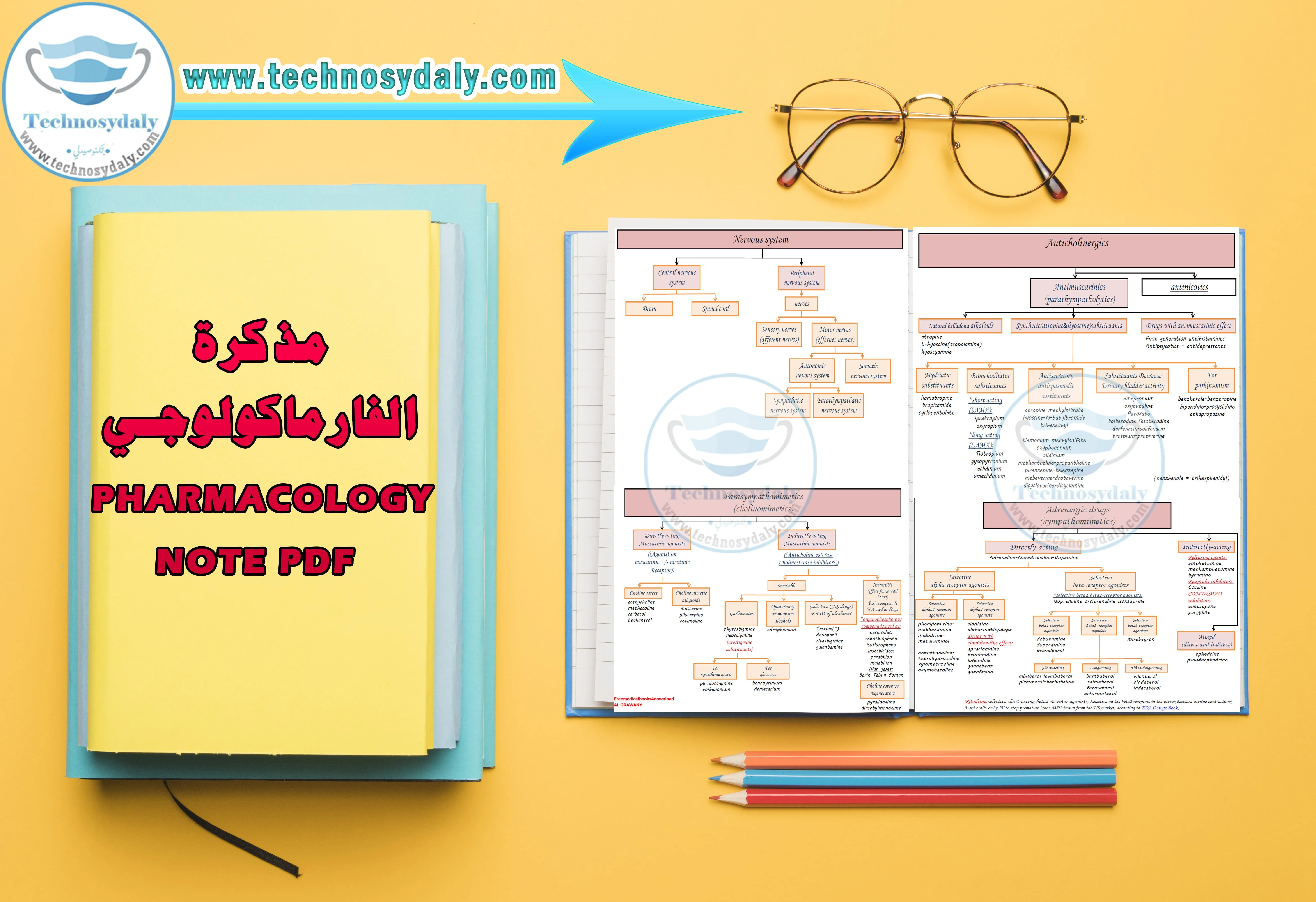 مذكرة الفارماكولوجي  pharmacology note PDF