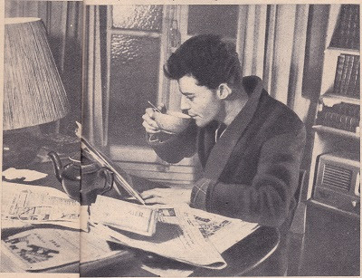 Le Miroir des Vedettes, mai 1948 : le petit-déjeuner de Gérard Philipe