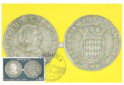 Carte maximum "Florin d'Honoré II" - Monaco 1975