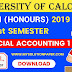 CU B.COM First Semester Financial Accounting 1 (Honours) 2019 Question Paper | B.COM Financial Accounting 1 1st Semester 2019 Calcutta University Question Paper