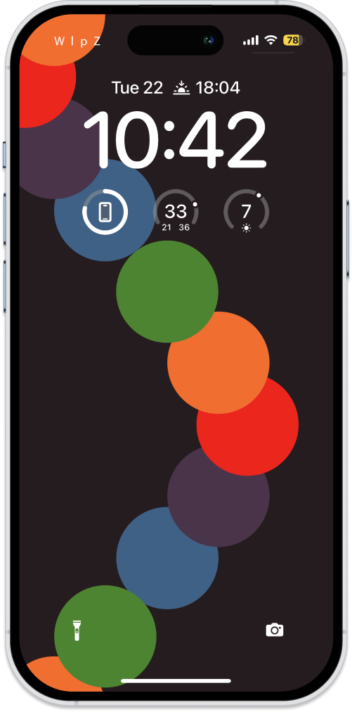 Apple Colors Delight: 4K iPhone Wallpaper with Flat Design Bubbles