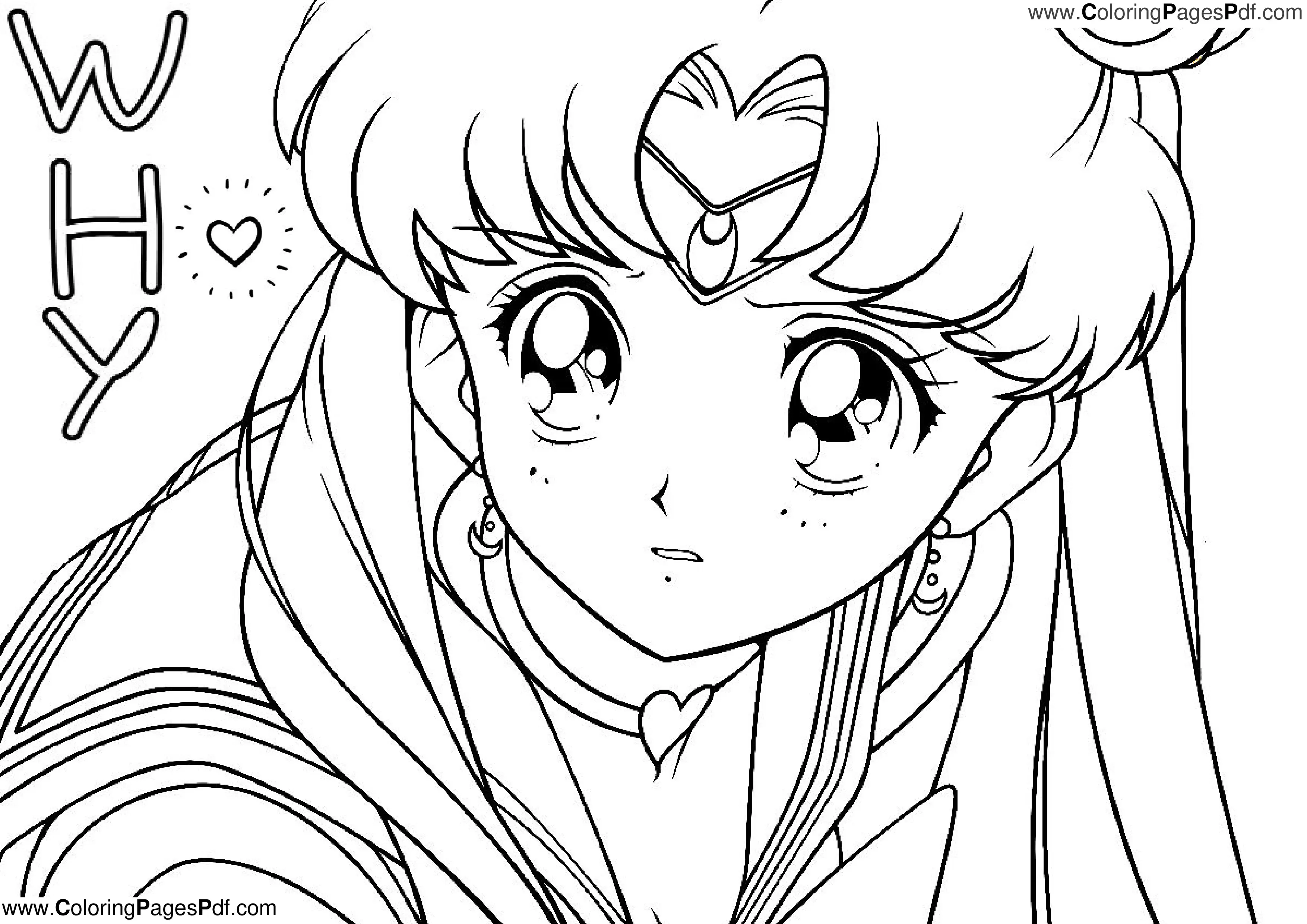 Sailor moon coloring pages free