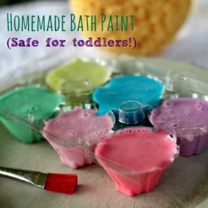 Toddler-Friendly Homemade Bath Paint Craft