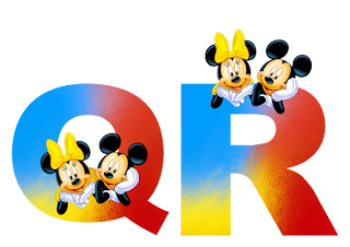 Abecedario en Colores de Mickey y Minnie, con Números.