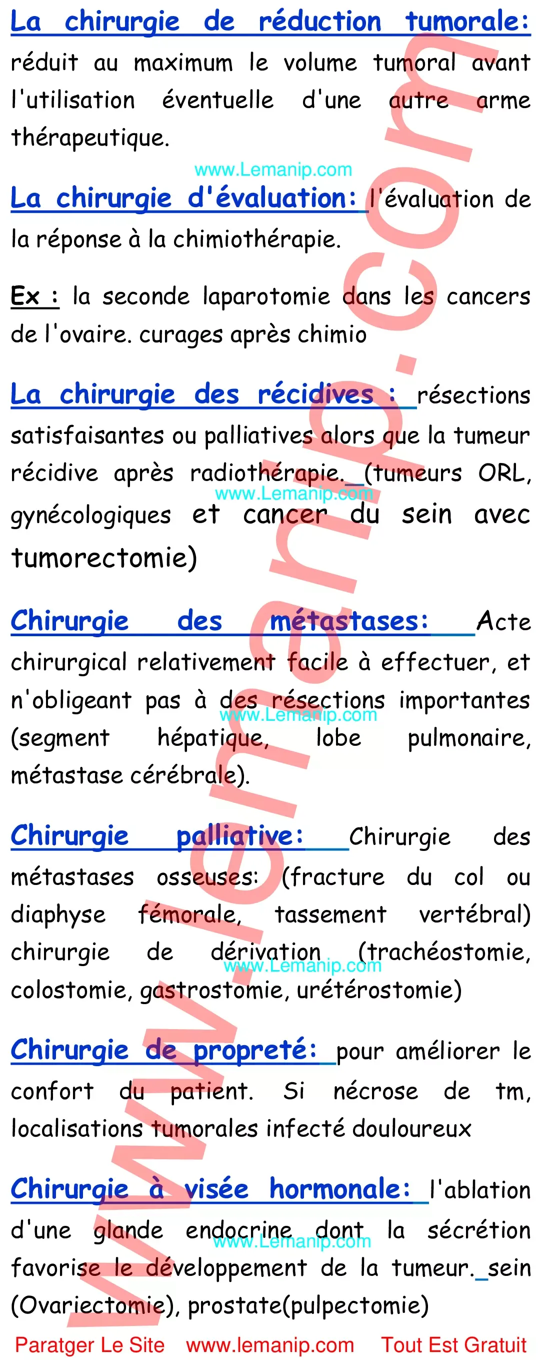 Résumé Du Cour 7 Du Module Oncologie 1