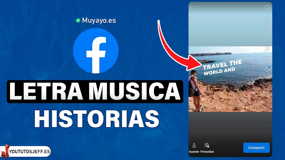 Poner Letra de Musica en HISTORIAS de Facebook 
