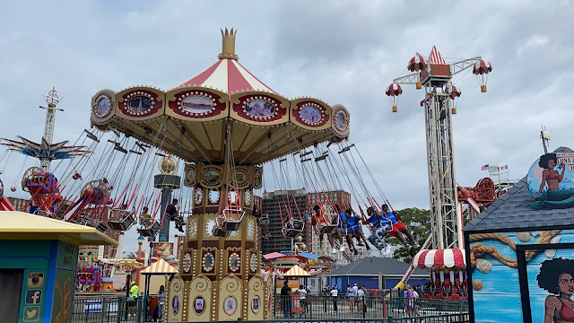 Lynn's Trapeze Swings Ride Coney Island Luna Park