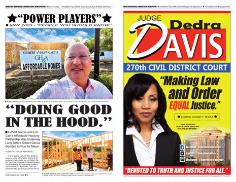 PAGES (4-5) - MAY 2023 "POWER PLAYERS" EDITION OF HOUSTON BUSINESS CONNECTIONS NEWSPAPER©