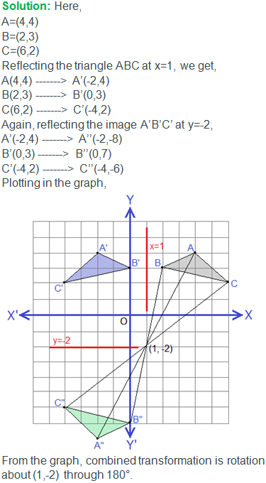 10 Math Problems Transformation Reflection