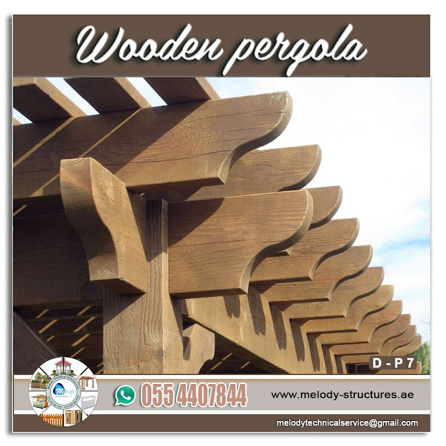 Wooden Pergola Rafter Tails Design in UAE | Pergola Ends Template