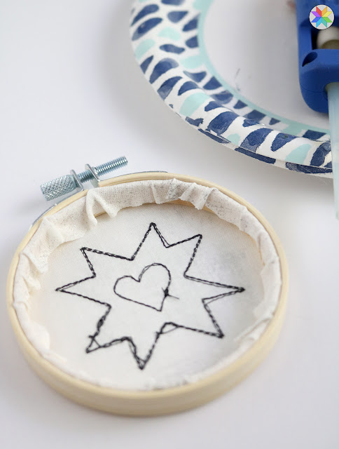 Sketch Stitched Christmas Ornaments tutorial by A Bright Corner quilt blog