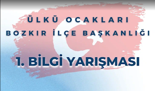 Bozkır Ülkü Ocakları Ödüllü Bilgi Yarışması düzenliyor.