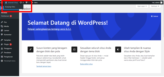 cara install wordpress di sahretech