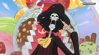 ワンピースアニメ WCI編 834話 ブルック | ONE PIECE ホールケーキアイランド編