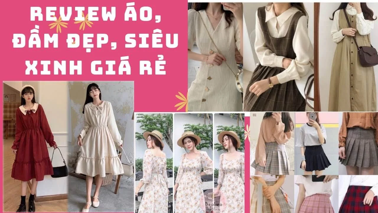 Đầm nữ đẹp, Áo đầm nữ dễ thương trên Shopee