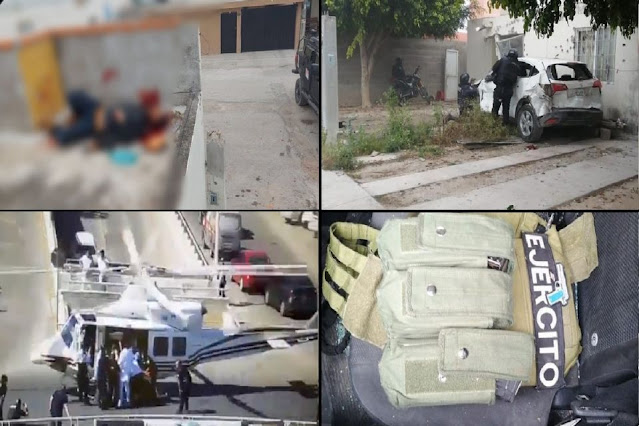 Video; Primeramente hirieron a varios policías; así abatieron a 3 del CJNG , son calibres grandes lloraba la mujer mientras grababa