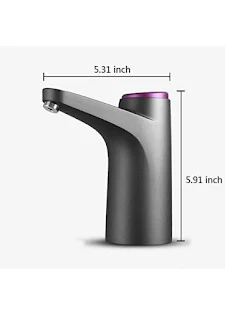 Water Jug Pump Electric Water Bottle Pump USB Charging Automatic Drinking Water Pump Universal 5 Gallon Bottle Portable Water Dispenser hown - store