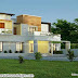 4 bedroom flat roof style house architecture plan