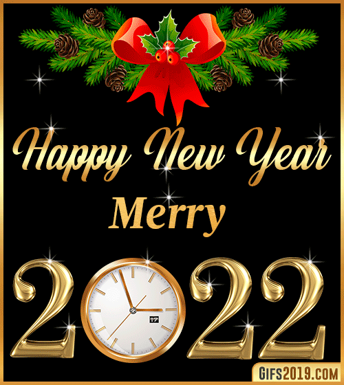 Gif Happy New Year 2022 Merry