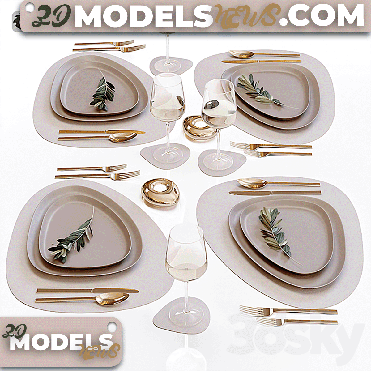Tableware Model Setting 34 1